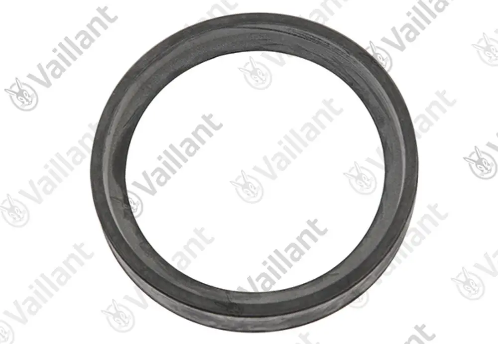Schwarzer Lippendichtring von Vaillant, mit rundem Querschnitt, geeignet für verschiedene Anwendungen im Bereich der Wärmetechnik.